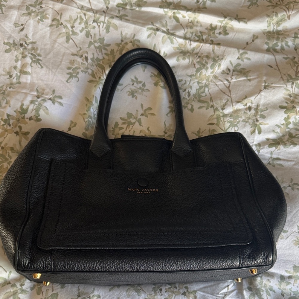Marc Jacobs Black Leather Satchel Work Bag